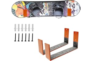 Qualward Snowboard Display Wall Mount Rack Indoor Snowboard Storage Steel Metal Hooks, Home and Garage Snowboard Storage