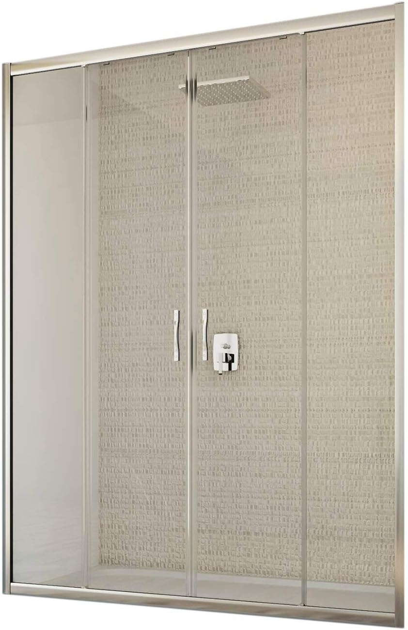 Shower enclosure Sliding Door 1500mm H1980 Clear Glass mod. Young 2 Doors