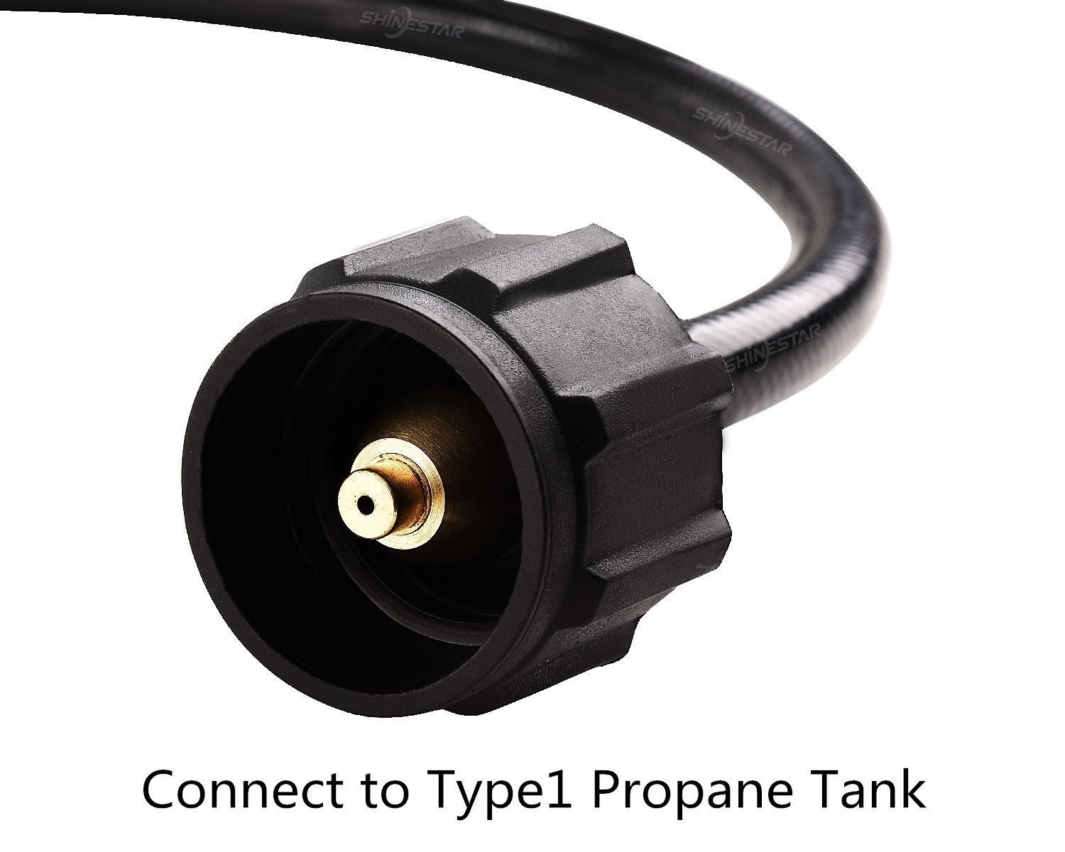 SHINESTAR 12 FT Propane Extension Hose with Gauge Leak Detector for