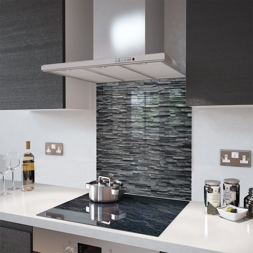 Premier Range Slate Wall Glass Splashback 90cm Wide X 75cm