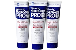 Welmedix Rapid Relief Diaper Rash Cream with Zinc Oxide, Hospital Grade Barrier Cream for Adults, and Babies with Fragile or Sensitive Skin (4oz Tube, Pack of 3)