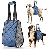 Adjustable Dog Sling Dog Lift Harness for Large Dogs, Hind Leg Support Portable Soft Lift Support and Rehab Harness for Weak Rear Legs, for Senior, Injured, Disabled and After Surgery Dogs Large