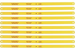 ACXMKEX 12" Bi-Metal Hacksaw Blades, 18 TPI,32 TPI, 10pack - Replacement High Speed Steel Safe Flex Hacksaw Frame Blade,HB1832-5