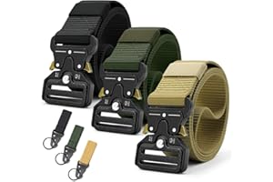 DOOPAI Tactical Belt,Military Style Quick Release Metal Buckle Belt,1.5" Heavy-Duty Nylon Riggers Belts for Men