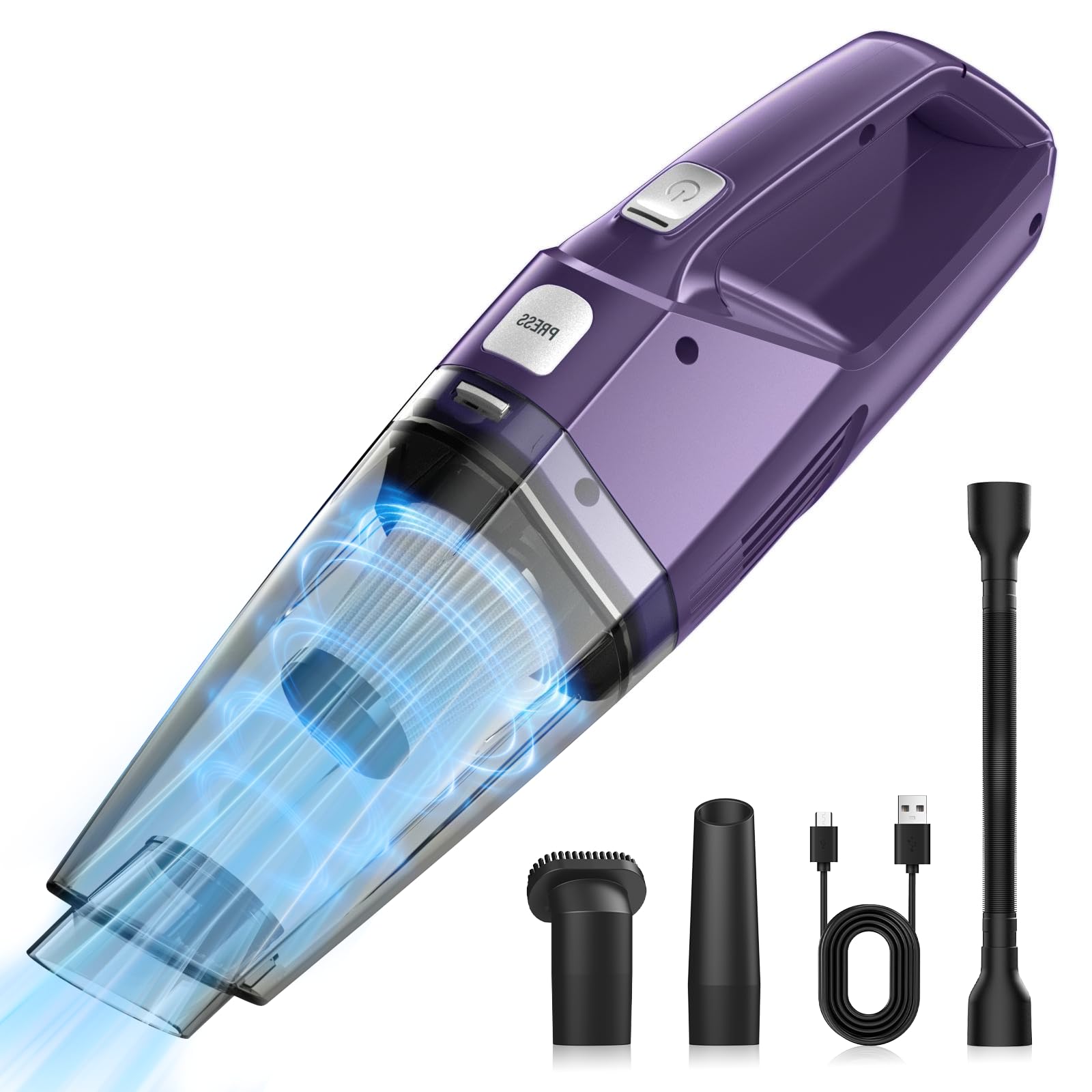 Photo 1 of Bossdan Handheld Vacuum Cordless – Car Vac Portable with 8KPA & Multi Accessories & Low Noise, Lightweight Hand Held Vacuum Cordless Rechargeable for Car/Home/Dust/Pet Hair, Mine Portable Vacuum