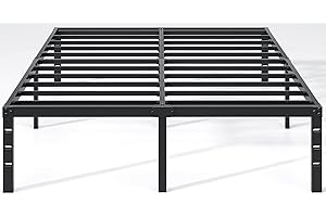 NEW JETO Metal Bed Frame-Simple and Atmospheric Metal Platform Bed Frame, Storage Space Under The Bed Heavy Duty Frame Bed, Sturdy Full Size Bed Frame, 18 Inch, Full