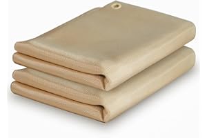 YESWELDER Heavy Duty Fiberglass Welding Blanket，2 Pack 4 x 6ft Fireproof Insulation Blanket，1/3”(8mm) Thickened Weld Cover with Grommets，Thermal Resistant Insulation Welding Curtain Mat Grill