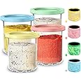 for Ninja Creami Deluxe Pints and Lids 4 Pack with Neoprene Sleeve,24OZ Family Ice Cream Storage Containers for Ninja Creami Maker 11-in-1 NC501 NC500 Series (Dishwasher Safe Reusable Leak Proof)