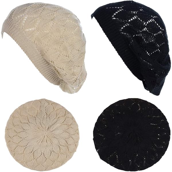 7365 Byos Women\'s Cute Subtle Sparkly Sequin Cable Knitted Crochet Beret BYOS Women main image 3