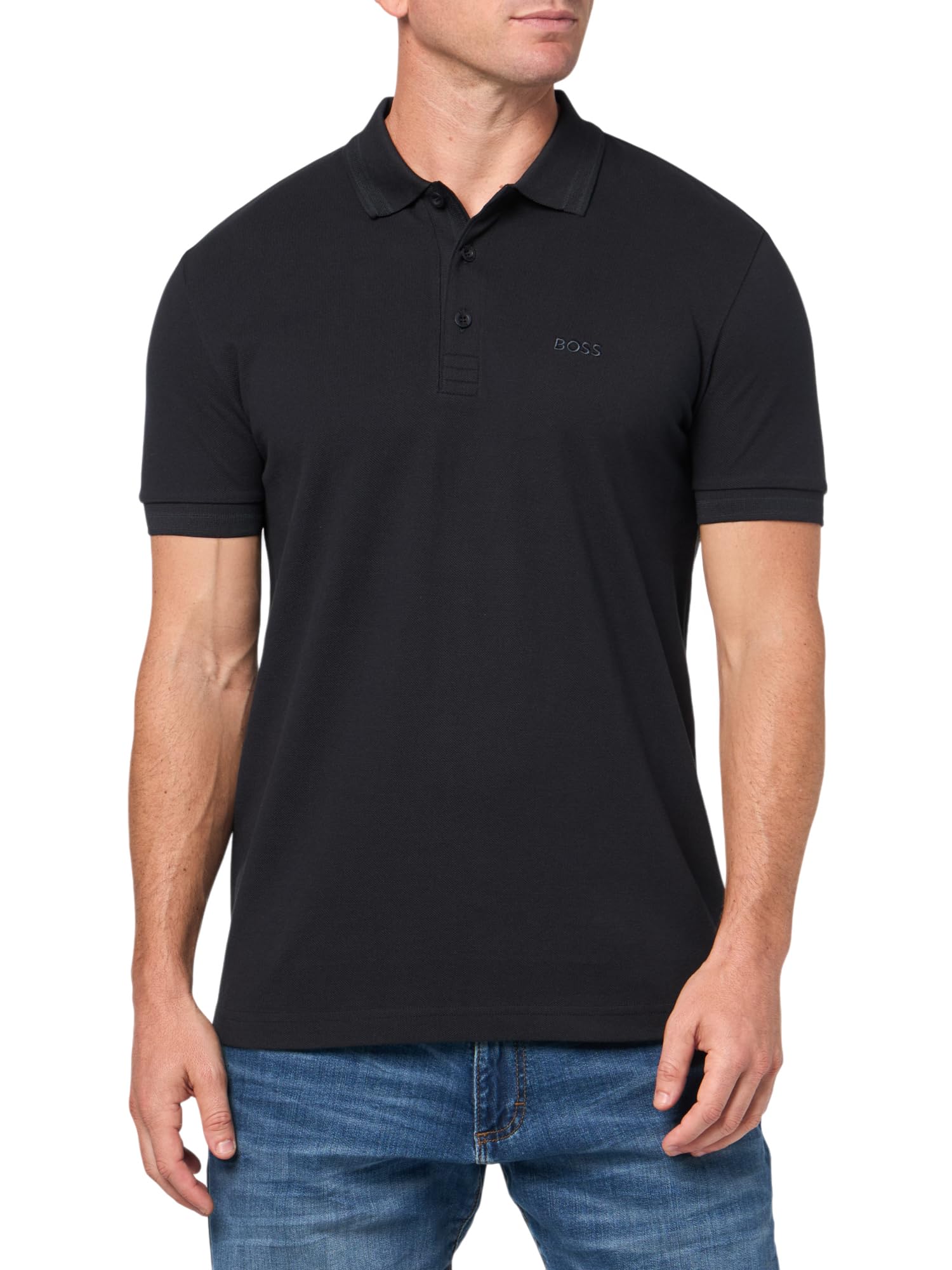 BOSS, Paddy Short Sleeve Polo Shirt, Dark Sky, S Image