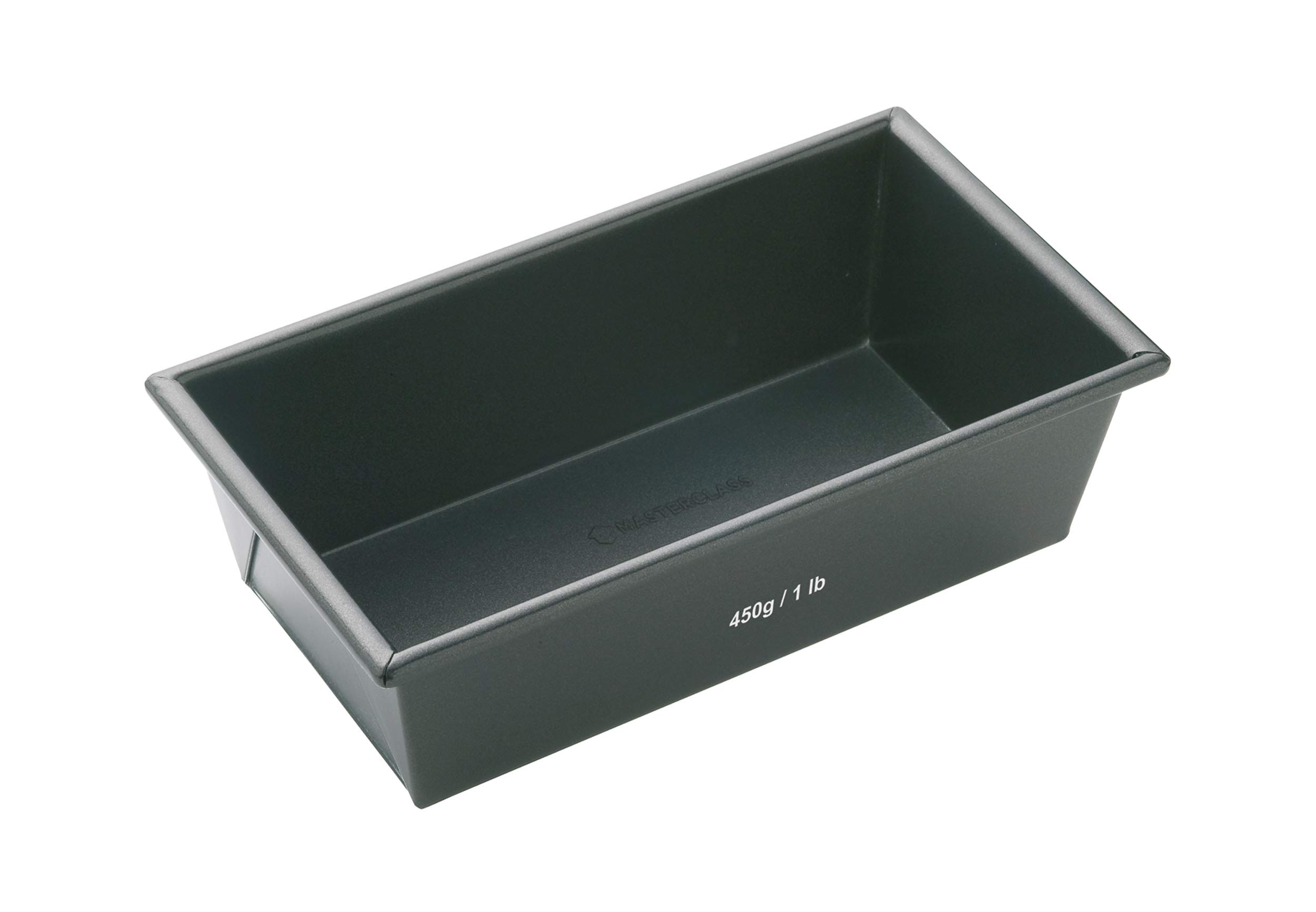 MasterClass KCMCHB41 1 lb Loaf Tin with PFOA Non Stick, Robust 1 mm Carbon Steel, 15 x 9 cm Small Bread Pan, Grey