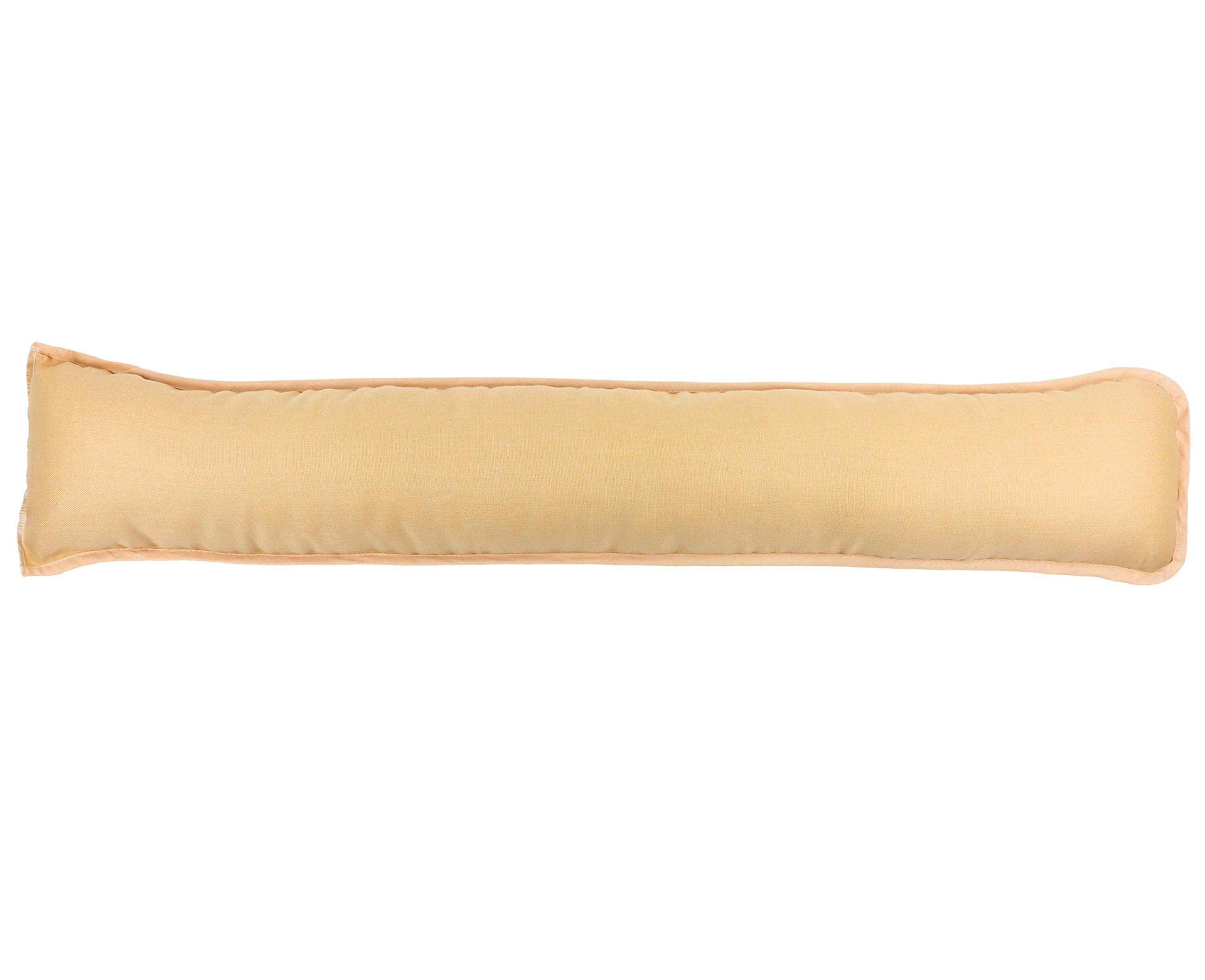 mFabrics Pack of 1 Hollowfibre Filled Draught Excluder Draft Insulator for Door Bottom Size: 90x18cm (Latte)