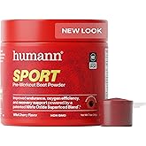 Humann SuperBeets Sport Endurance Pre Workout Powder, Nitric Oxide Supplement, NSF Certified, Stimulant & Caffeine Free, Made with Beet Root, Wild Cherry, 20 Servings