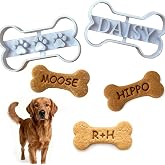 Personalized Dog Bone Icing Cookie Cutters &amp; Stamp Personalized Cookie Stamp With Name Christmas Gift for Handmade Baking Enthusiasts