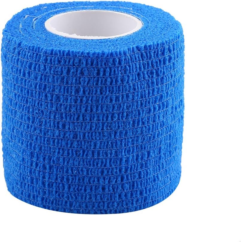 MEDca Bandage Auto-Adhésif – Lot de 12, 1 Pouces X 5 Yards Chacun, Rouleaux de Ruban Cohésif Élastique pour Poignet, Cheville, Entorses et Enflure