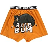 Lazy One Funny Boxers for Men, Novelty Men&rsquo;s Underwear, Funny Bear Boxers | Gag Gifts For Men, Funny Animal Boxers, Novelty Boxer Shorts, Underwear For Men, Cotton Boxers