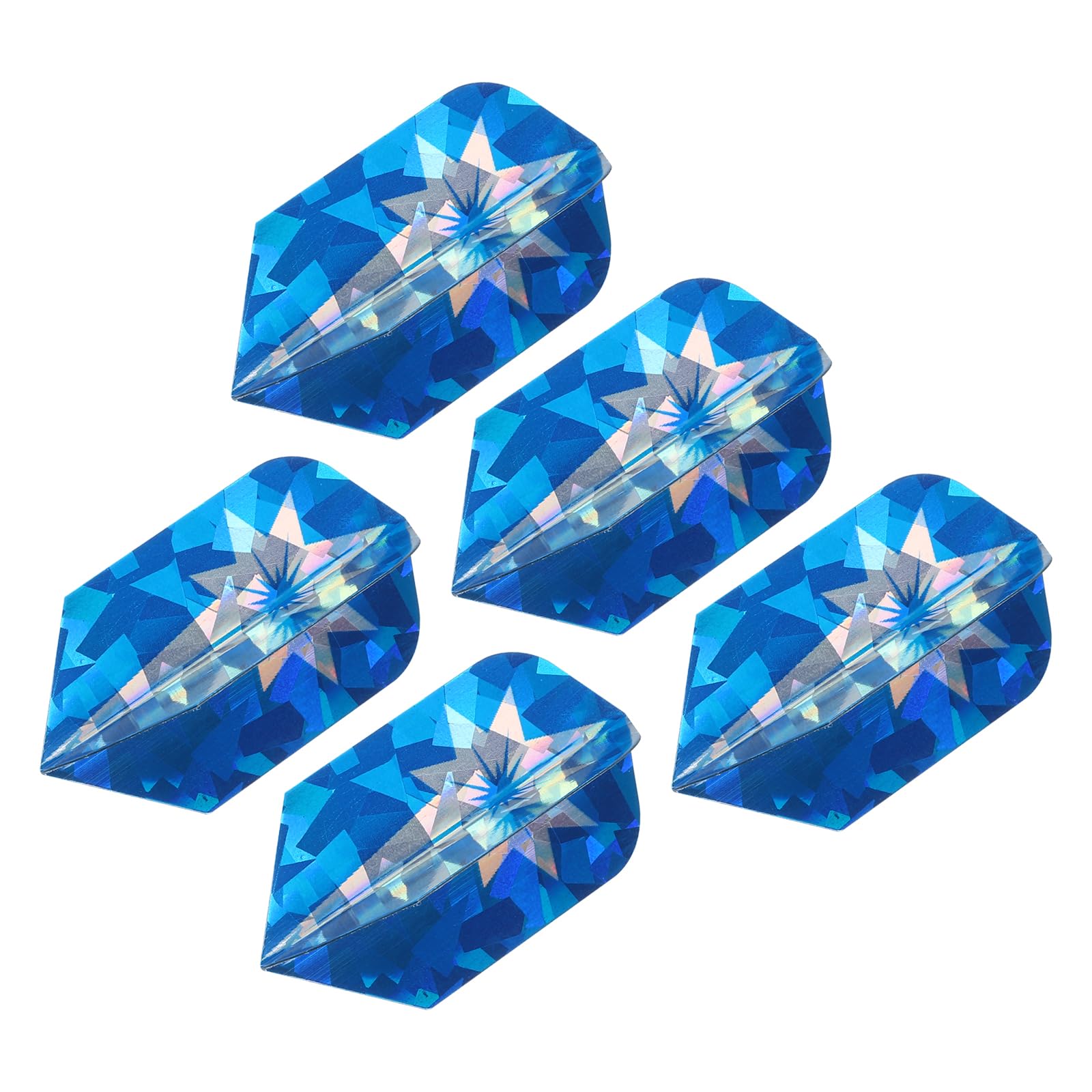 PATIKIL Slim Dart Flights, 5 Pack PET Unique Design Dart Accessories for Steel Tip Dart and Soft Tip Darts, Blue
