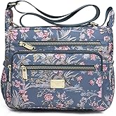 HERCMNOY Crossbody Bags for Women Multi Pocket Shoulder Bag Waterproof Nylon Messenger Purses and Handbags