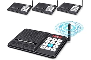 Intercoms Wireless for Home 1 Mile Long Range - GLCON 10 Channel 3 Code Wireless Intercom System for Buiness Office House Eld