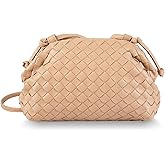 BRYCTSISEN Woven Clutch Purse for Women Fashion Small Square Handbag Vintage Premium Bag PU Leather Handmade Bag