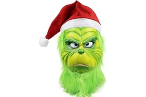 WPOZD Deluxe Christmas Costume Mask Cosplay Mask Adult Holiday Costume Accessory