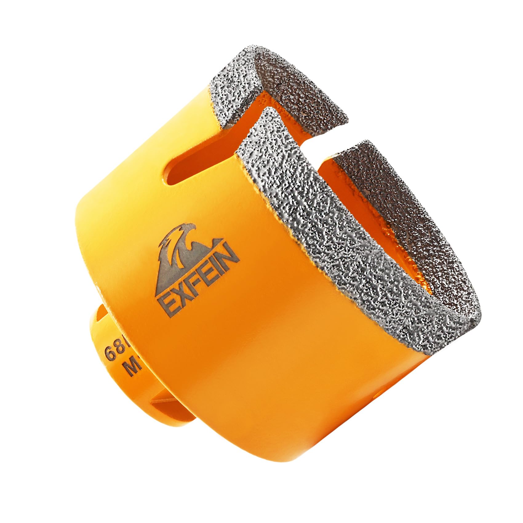 EXFEIN Diamond Core Drill Bit - 68MM Tile Hole Saw Drill Bit for Drilling Ceramic Porcelain Tile Marble Brick Granite M14 Thread Dry Core Drill Bit