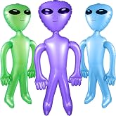 BBTO 3 Pcs Alien Inflates Inflatable Jumbo Alien Blow up Toy for Party Decorations, Halloween, Birthday, Theme Party(35 Inch,Blue, Green, Purple)