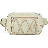 BAGSMART Fanny Packs for Women Small Belt Bag with Adjustable Strap Waist Pack for Running Workout Traveling Hiking, Beige Green