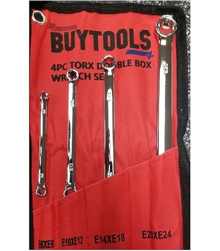 4-teiliges Torx/Innensechskantschlüssel-Set – Profi-Werkzeug Für Werkstatt Und Heimgebrauch, Größen E6 Bis E24 Mit Aufbewahrungsrolle