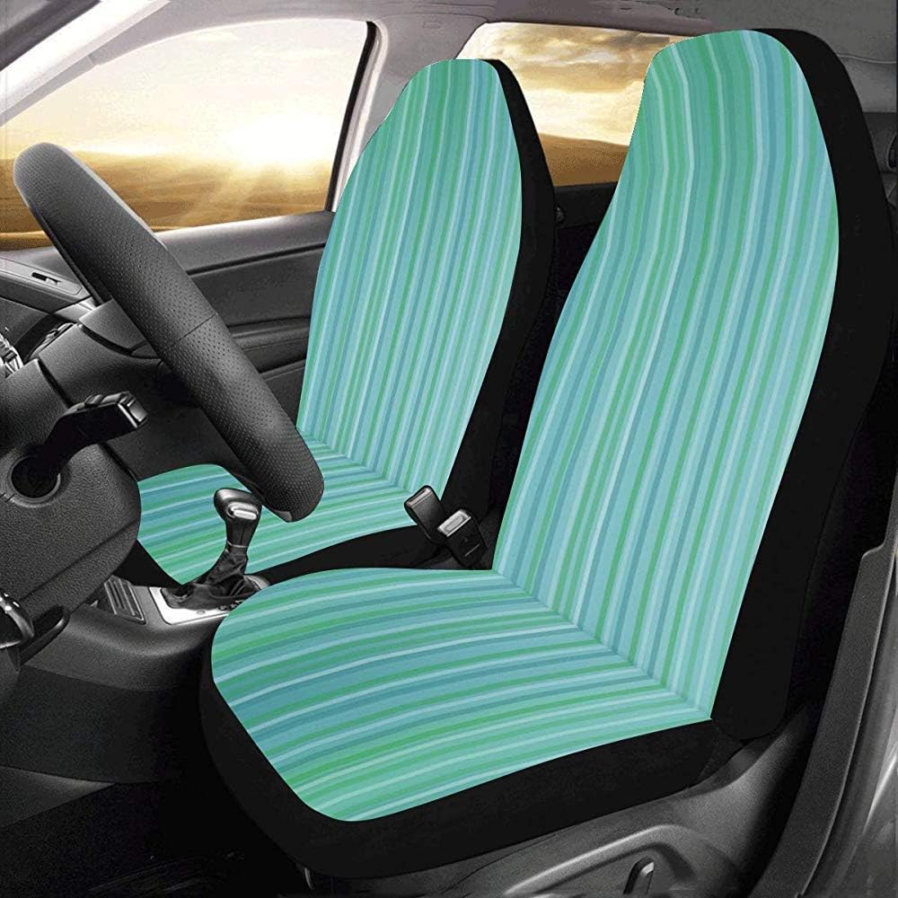 Seat Cover Aqua Blue Stripe Stripes Pattern Car Seat Covers Protector