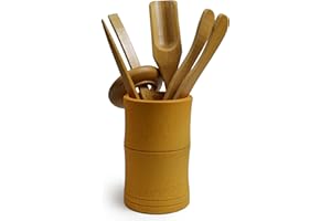 YXHUPOT Chadao Bamboo GongFu Tea Tools Tube Spoon, tongs, detong, tea needle funnel (bamboo tube)