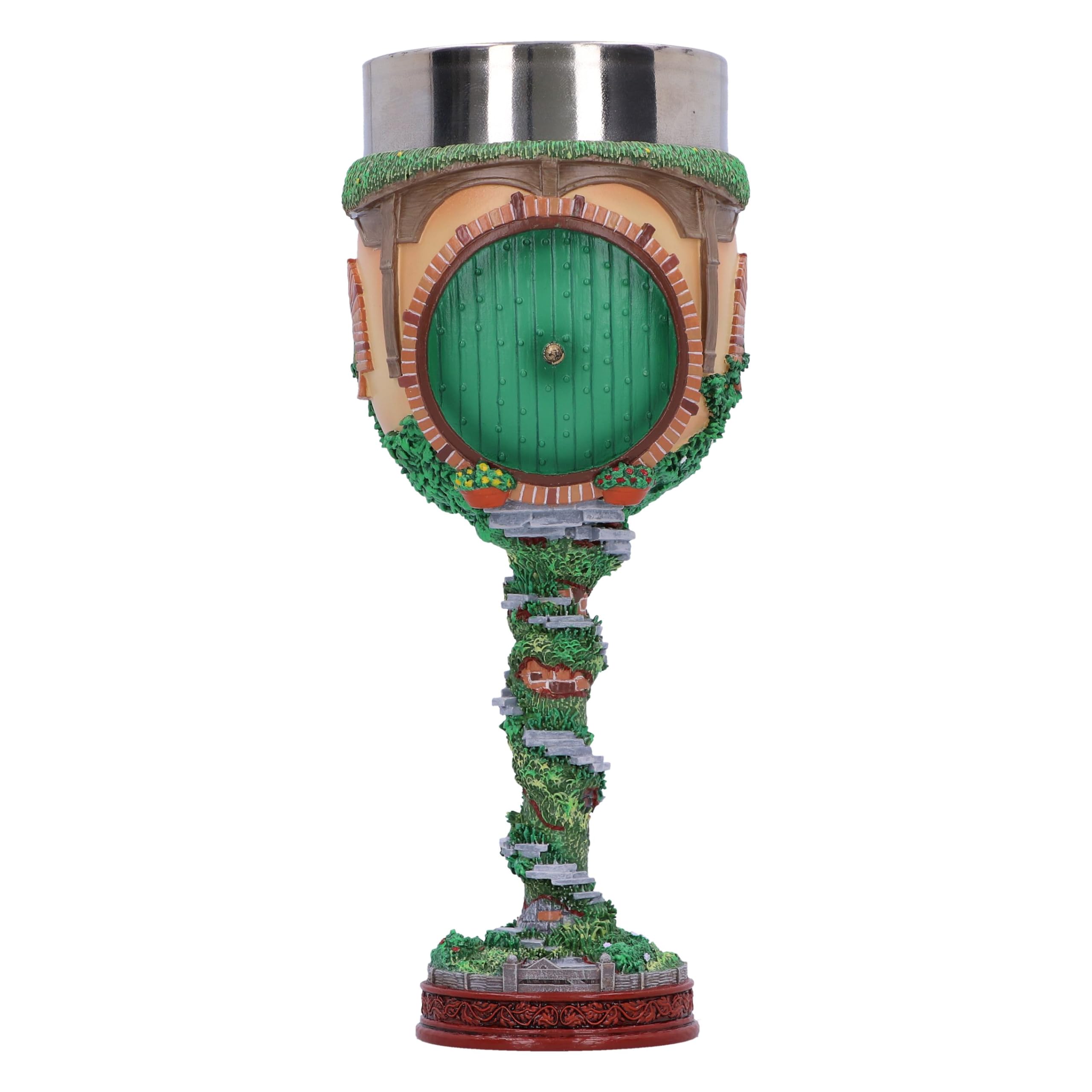 Nemesis Now Lord of the Rings The Shire Goblet 19.3cm, Resin, Officially Licensed Lord of the Rings Merchandise, Collectible Fantasy Giftware, Cast in the Finest Resin, Expertly Hand-Painted