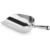 New Star Foodservice 34608 One-Piece Cast Aluminum Round Bottom Bar Ice Flour Utility Scoop, 85-Ounce, Silver (Hand Wash Only)