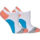 Columbia Women's Lightweight Color Block No Show Socks 2 Pair, White, One Size