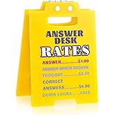 Ouligay Funny Desk Signs Answer Desk Rates Sign Office Cubicle Desk Decor Team Office Gag Gifts for Coworker Teammate Employee Boss Manager