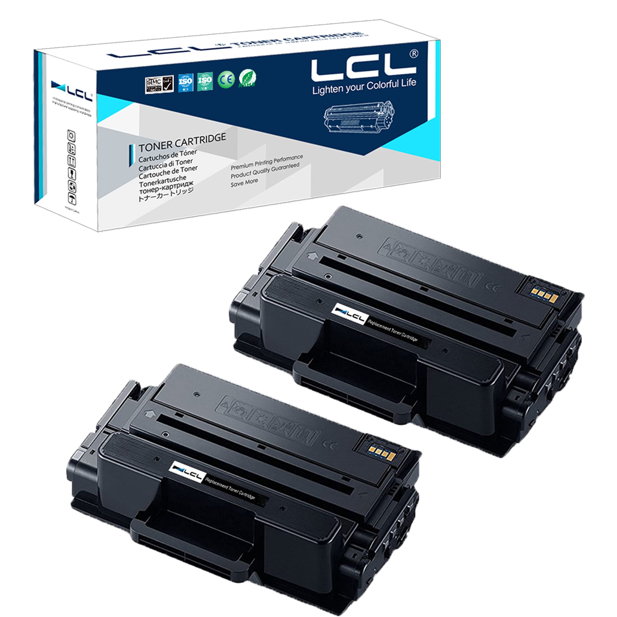 LCL Compatible Toner Cartridge MLT-D203E 10000 pages (2 Black) Replacement for Samsung ProXpress SL-M3820 M3820ND M3820DW M4020ND M3870FD M3870FW M4070FR M4070FX