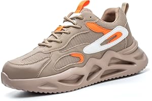 Ruivina Steel Toe Shoes for Women Men Wide fit Work Safety Shoe Lightweight Slip Resistant Comfortable Composite Indestructible Sneakers