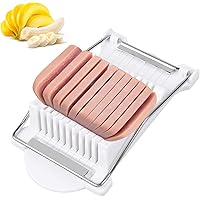 WOLLGORD Luncheon Meat Slicer, Tainless Steel Wires Multi Purpose Slicer, Egg Slicer for Hard Boiled Eggs, Kitchen Fruit…
