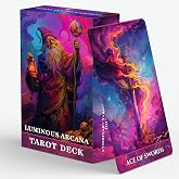 Han Yu Bowen Luminous Arcana Tarot Deck, 78 Tarot Cards with Guidebook, Psychedelic Tarot, Modern Mystic Design for Beginners, Professional Readers, Intuition, Divination, and Spiritual Growth Tool