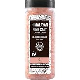 Soeos Himalayan Pink Salt, Coarse Grain, 20 oz (1.25 lb), Bottled | Pink Salt for Grinder Refill, Rock Salt, Sea Salt, Kosher Salt, Natural Certified, Healthy