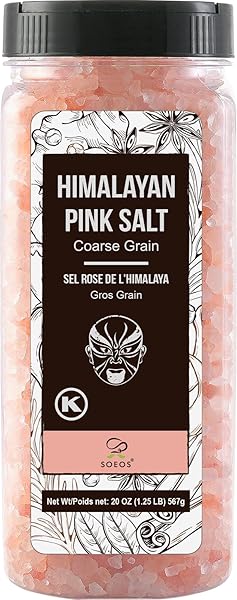 SOEOS HIMALAYAN SALT – COARSE GRAIN, 20 OZ,...