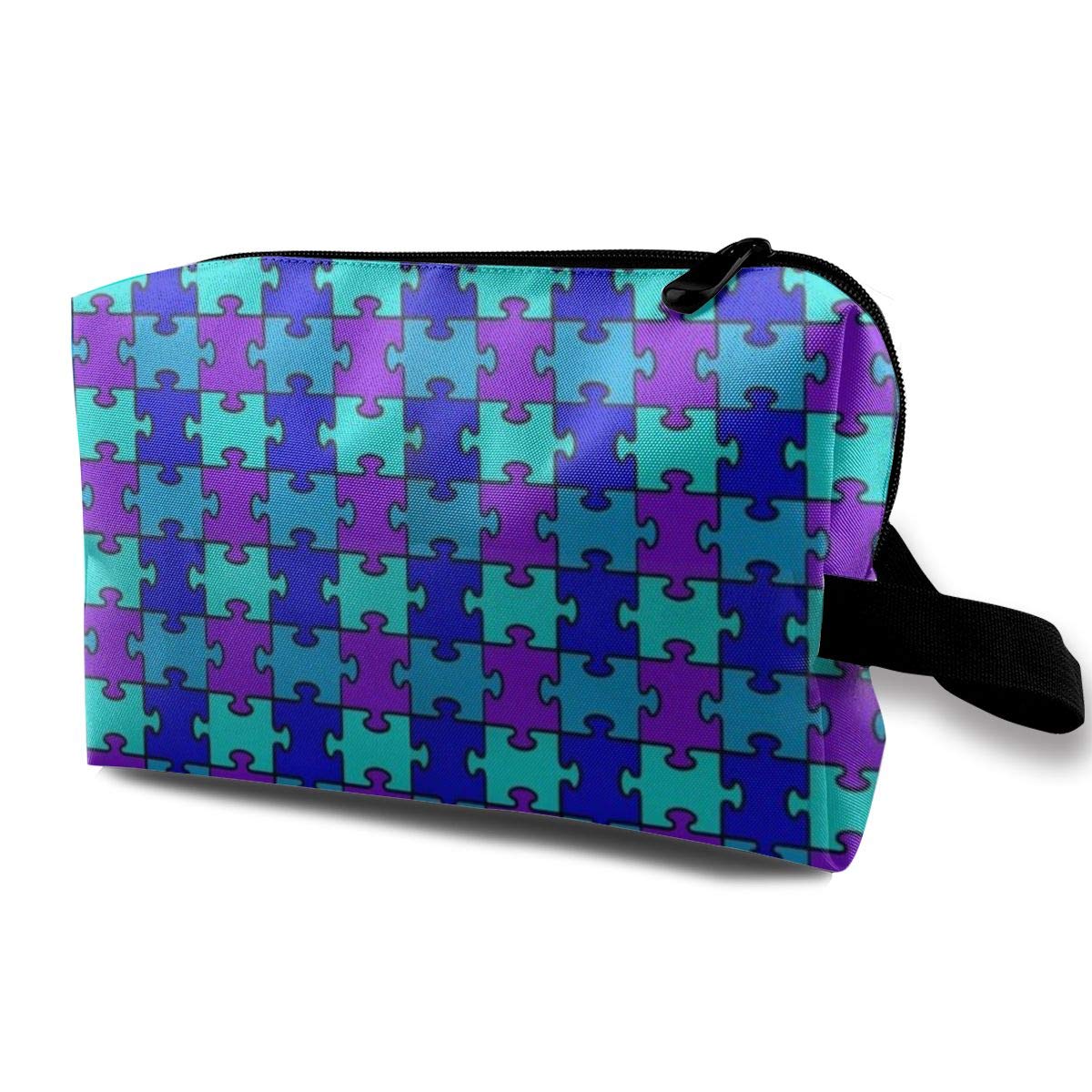 Autism Awareness Makeup Bag Pouch Purse Cosmetic Organizer for Women