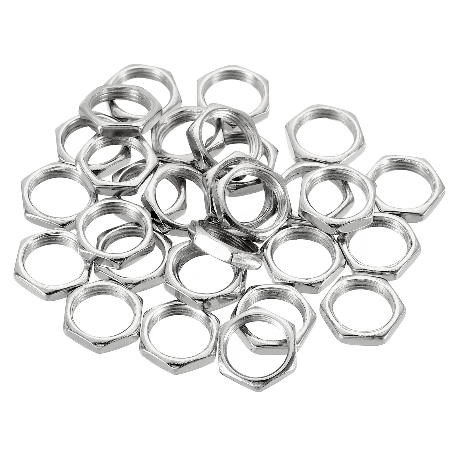 Photo 1 of PATIKIL M10 x 0.75 Steel Hex Nuts, 30 Pack Metric Thread Zinc Plated Finished Hardware Nuts Screw Bolt Fasteners 3mm Height