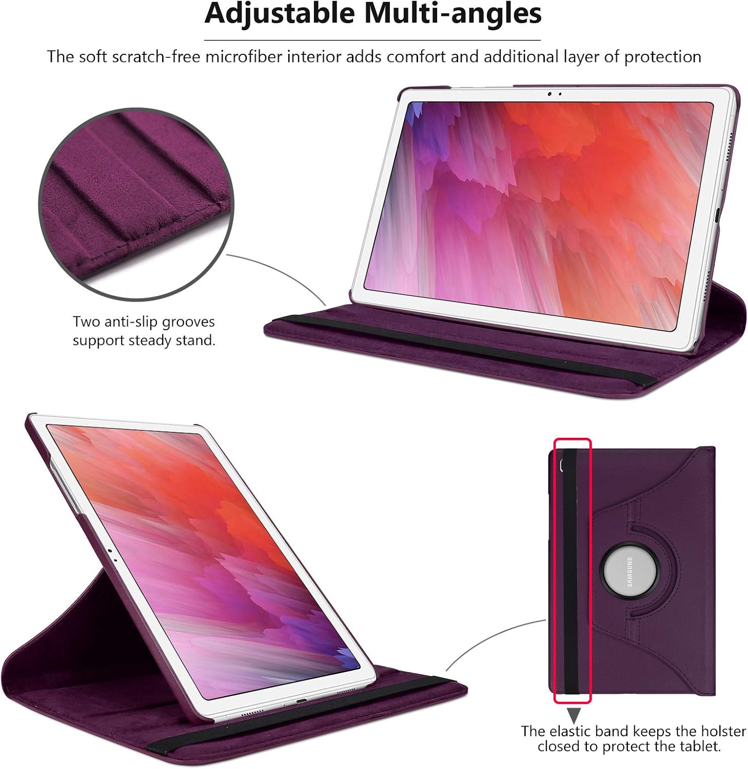 KATUMO for Galaxy Tab A7 Case 10.4" (2020 Release), 360° Rotating PU Leather Flip Cover for Samsung Tablet A7 Case SM-T500/T505/T507 - Image 5