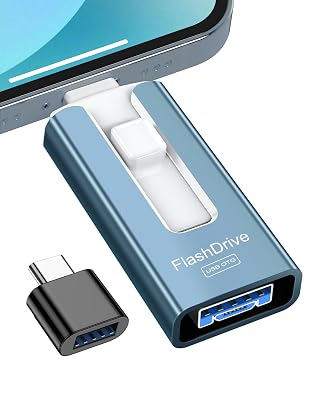 256GB USB Flash Drive for Phone and Pad, Photo Stick High Speed External USB Thumb Drives Photo Storage Memory Stick for Save More Photos and Videos