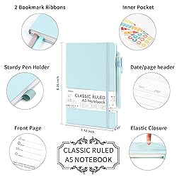 feela 5 Pack Notebooks Journals Bulk, Hardcover