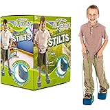 My First Flybar Kids Stilts For Ages 3 & Up, Soft and Safe Foam Pogo Steppers Squeak With Each Step &ndash; Foam Hand Grips With Sturdy Rope Handles