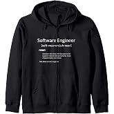 Funny Software Engineering Software Engineer Definition Zip Hoodie