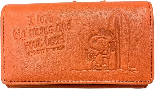 Amazon スヌーピー Snoopy California Dream レザー キーケース オレンジ Snoopy Leather Collection キーケース