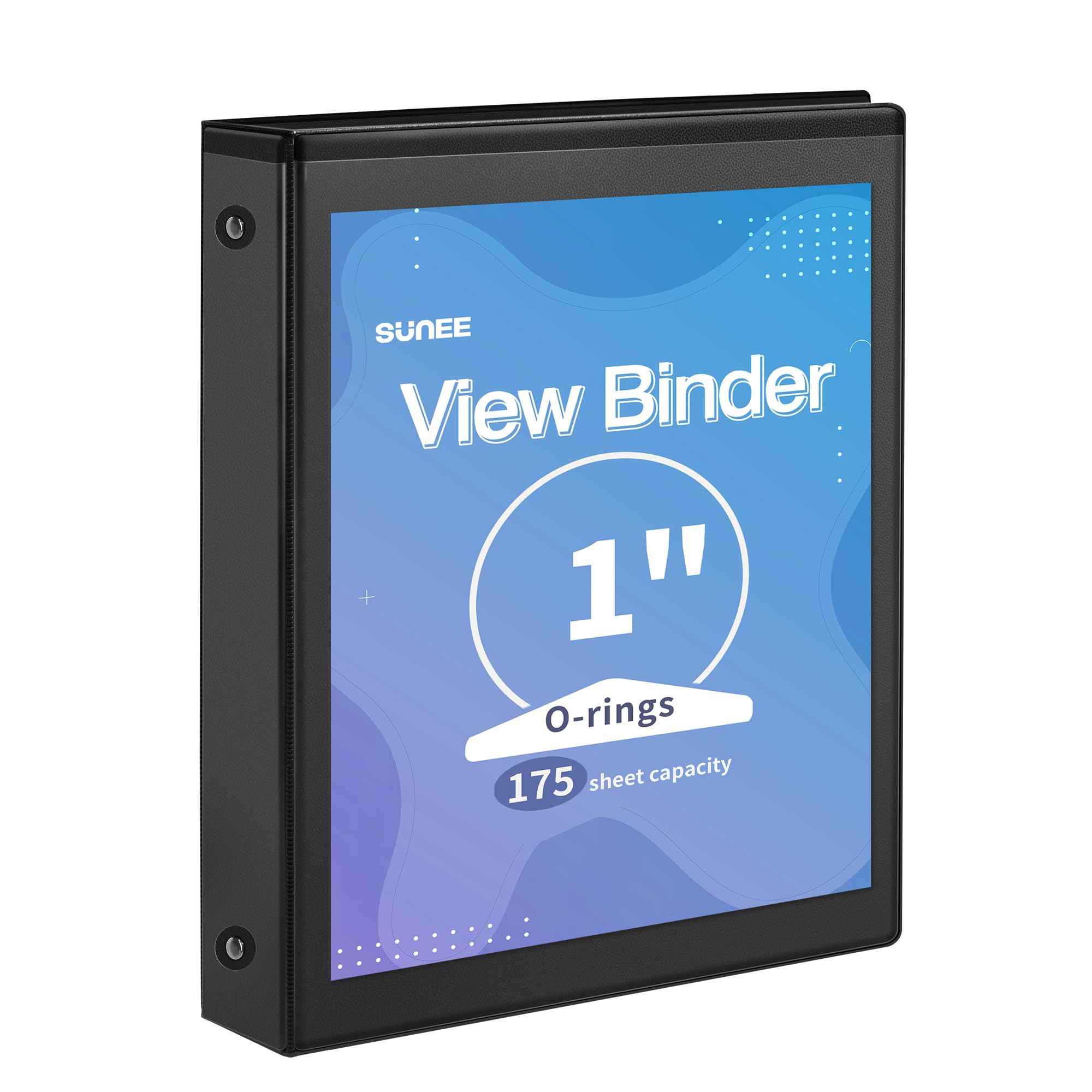 SUNEE 3 Ring Binder 1 Inch 1 Pack, Clear View